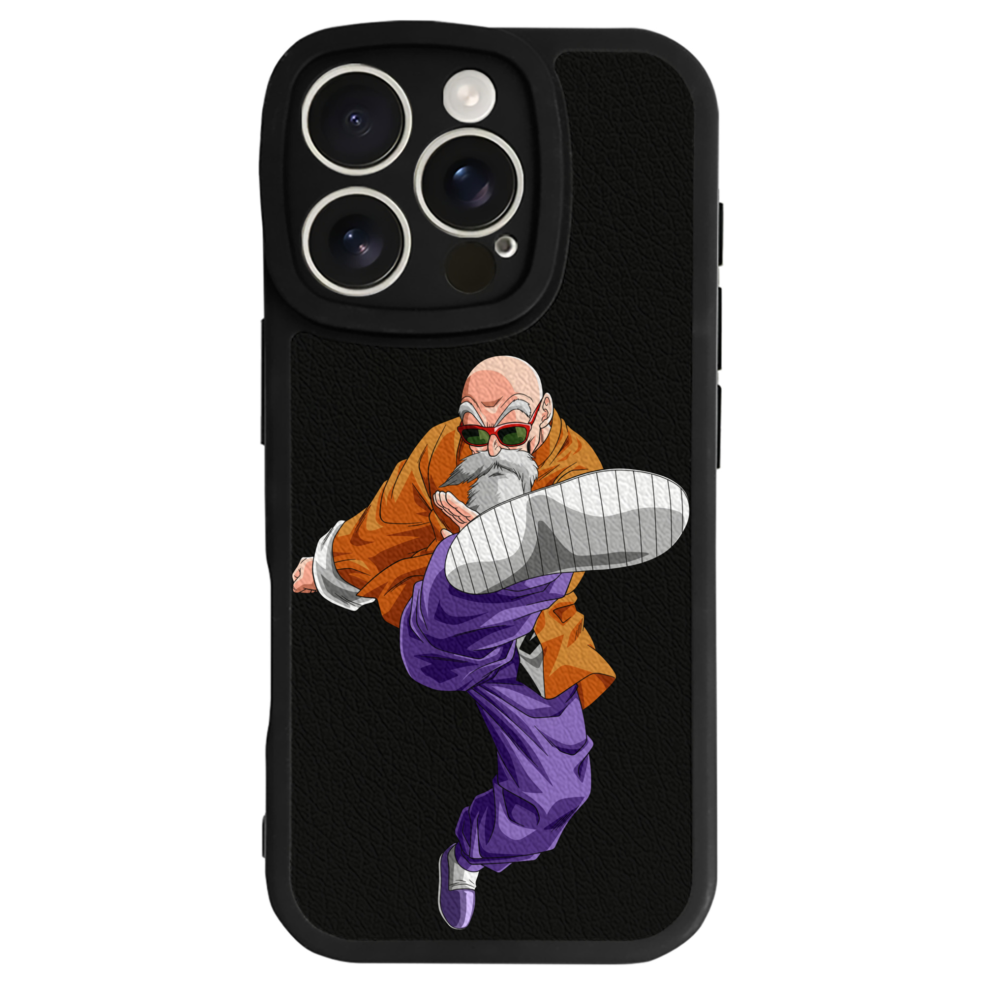 （画像用） ドラゴンボール 亀仙人（かめせんにん） DRAGON BALL Master Roshi Kame Sennin 【iPhone 16シリーズ対応】シリコンスマホケース（レザー調） 材質：シリコン